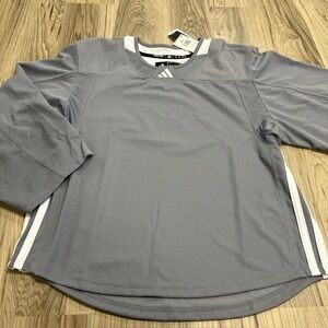 Adidas AdiTeam STK YG Primegreen Youth Boys One Size Gray Hockey Goalie Jersey